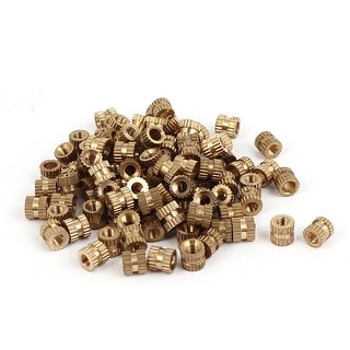 Uxcell 100 Pcs M2 M2.5 M3 M4 Knurled Insert Nuts Female Thread Brass