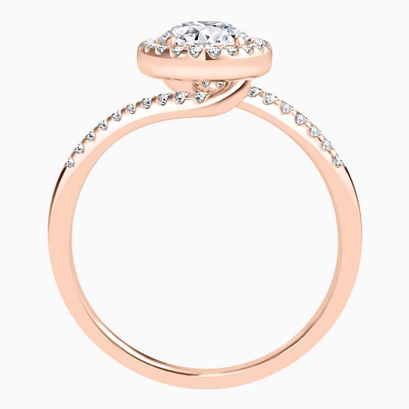 Auriya 14k Gold Round Lab Grown Bypass Halo Engagement Ring 1.00 to 5.00 ct. tw. (F-G, VS)