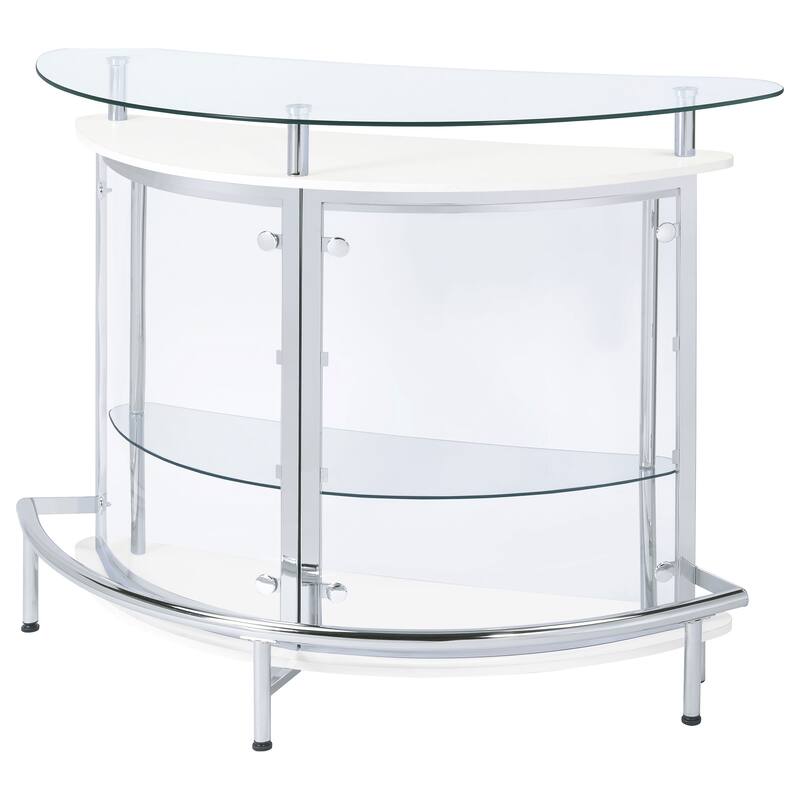 Amarillo Freestanding Glass Top Home Bar Wine Cabinet