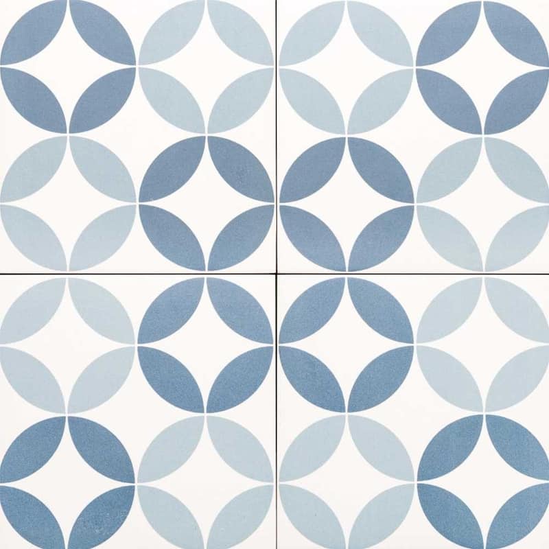Twinkle 9x9 Matte Porcelain Encaustic Tile - Floor, Wall, Backsplash