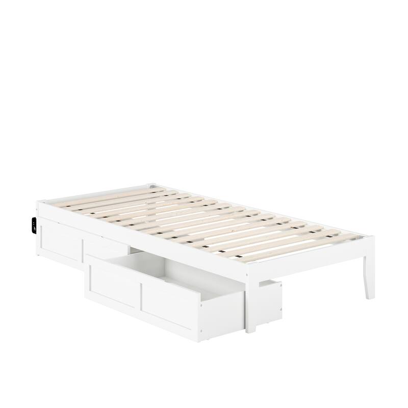 AFI Colorado Platform Bed with Storage and Charging Station