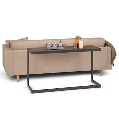 WYNDENHALL Cecilia SOLID ACACIA WOOD and Metal 52 inch Wide Industrial Console Sofa Table - 52 inch Wide