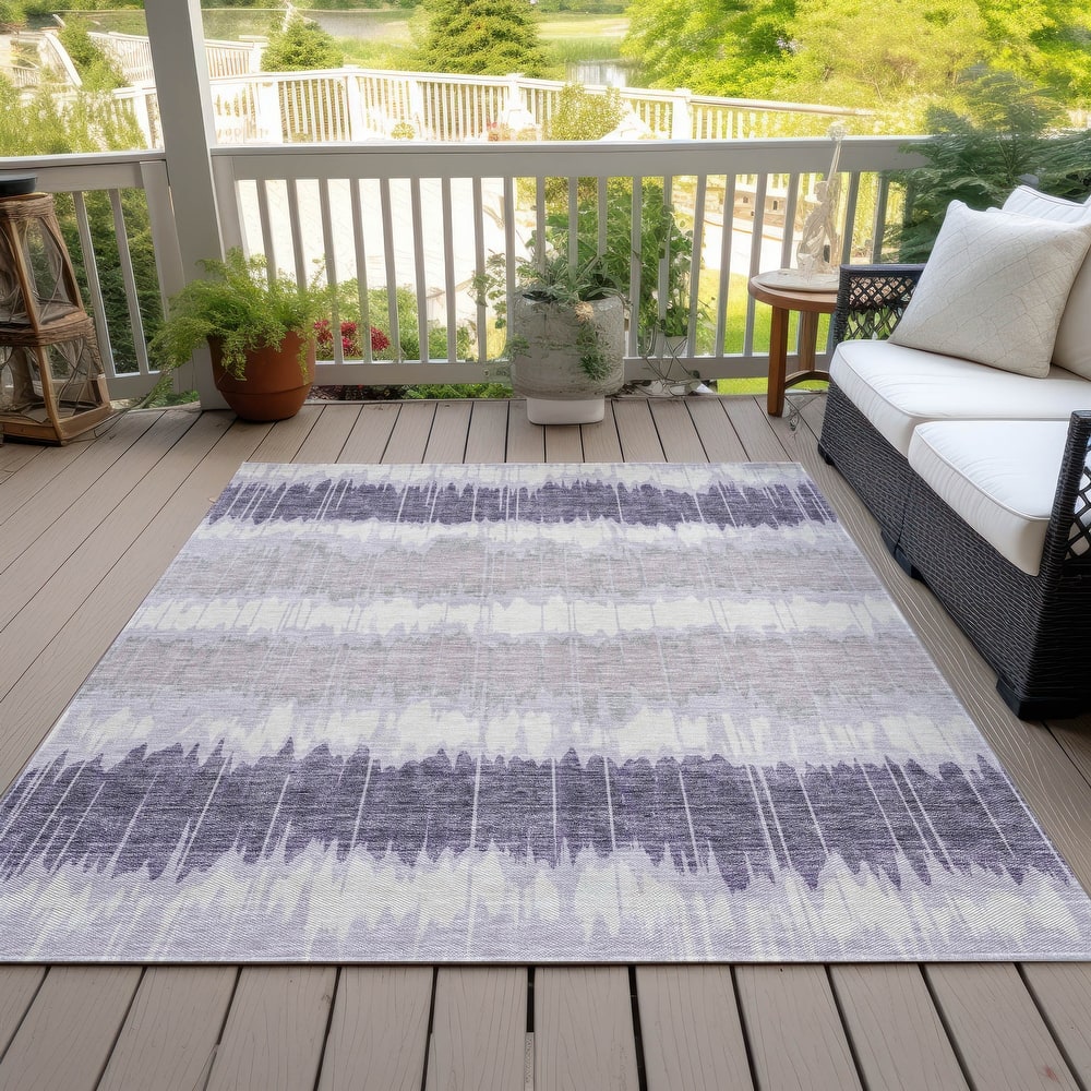 Machine Washable Indoor/ Outdoor Chantille Contemporary Ombre Rug