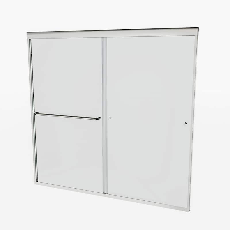 60''x58'' Double Sliding Semi-Frameless Shower Tub Door