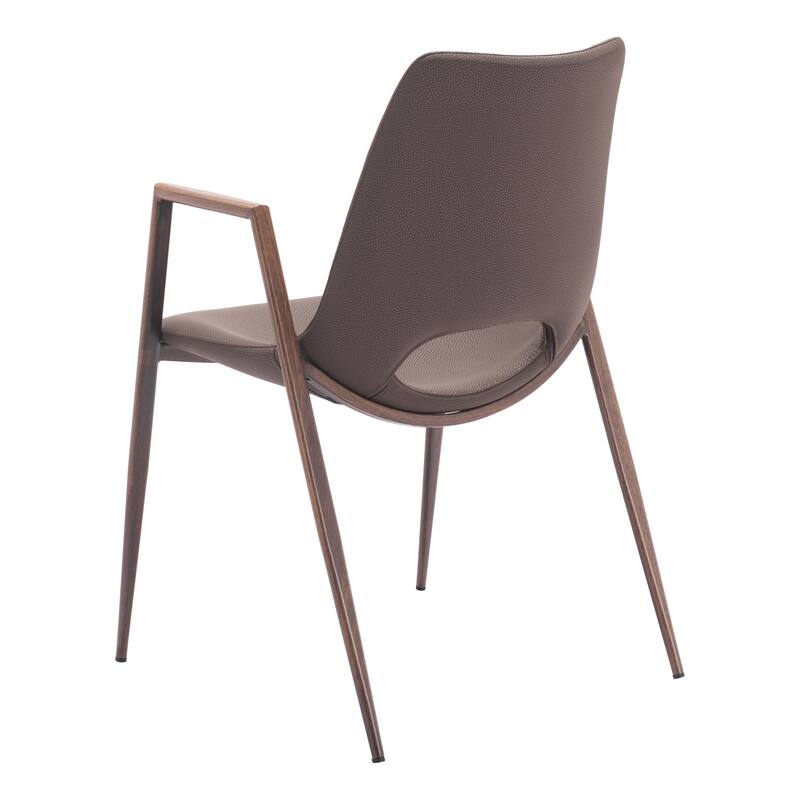 Desi Dining Chair Brown & Walnut