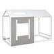 preview thumbnail 4 of 20, Twin Size House Platform Bed with Roof and Window