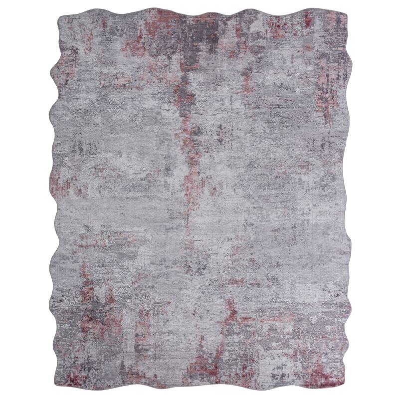 Abstract Grey/Lavender Area Rug - Abstract 5' x 7' - Grey/Lavender
