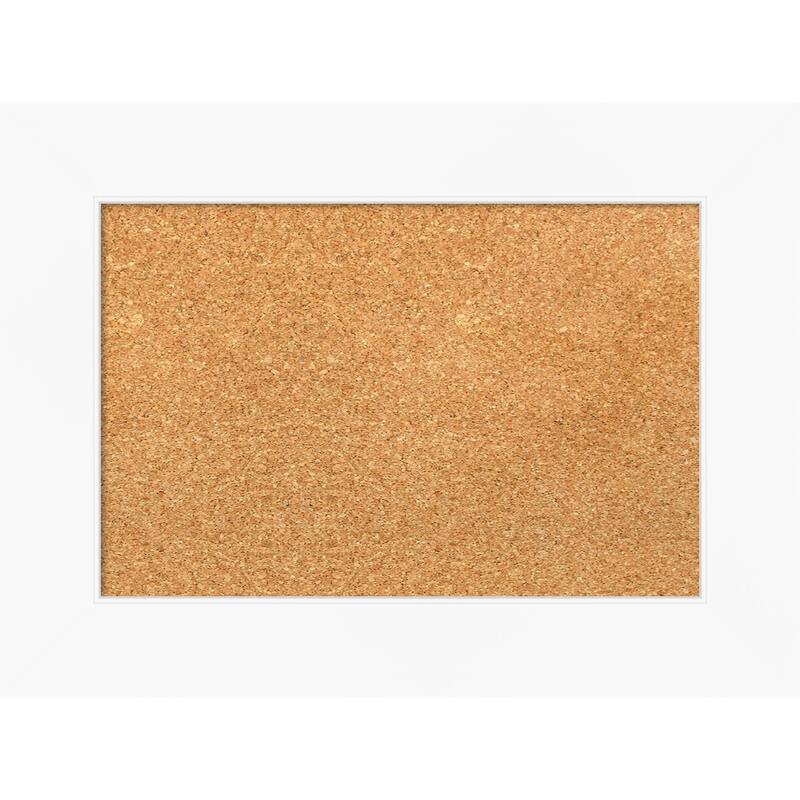 Cabinet White Framed Cork Bulletin Memo Board