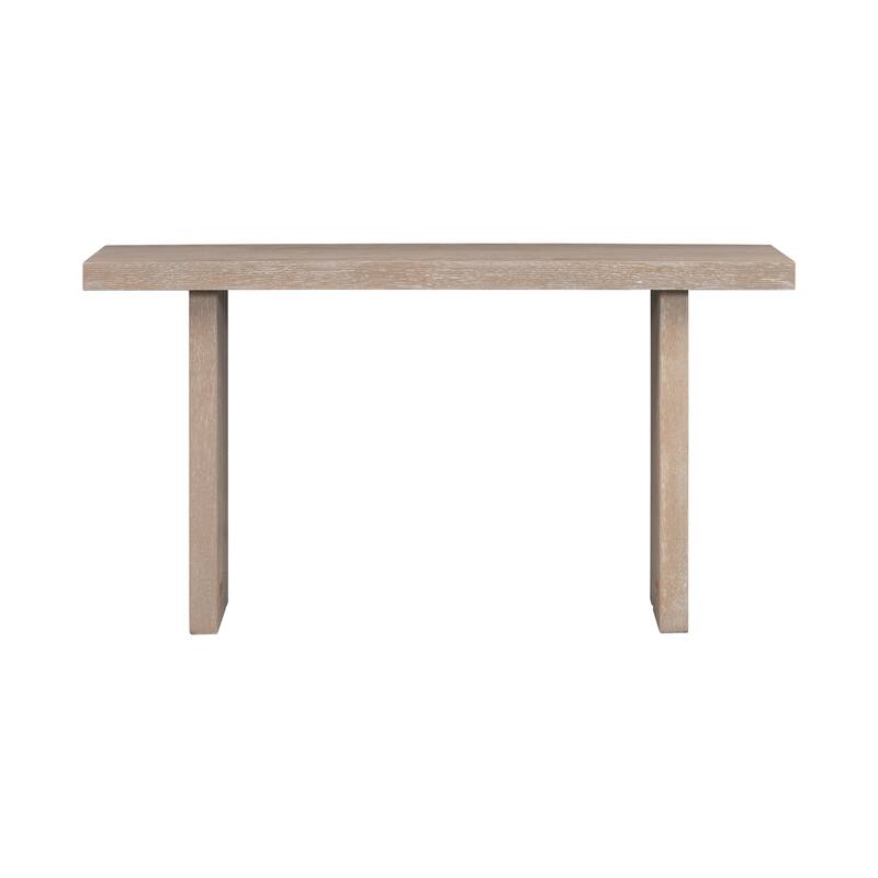 Anmytek Console Table with Distinctive Side Shapes - Natural, 59in
