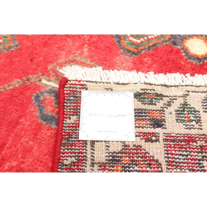 ECARPETGALLERY Hand-knotted Andelz Red Wool Rug - 4'0 x 7'1