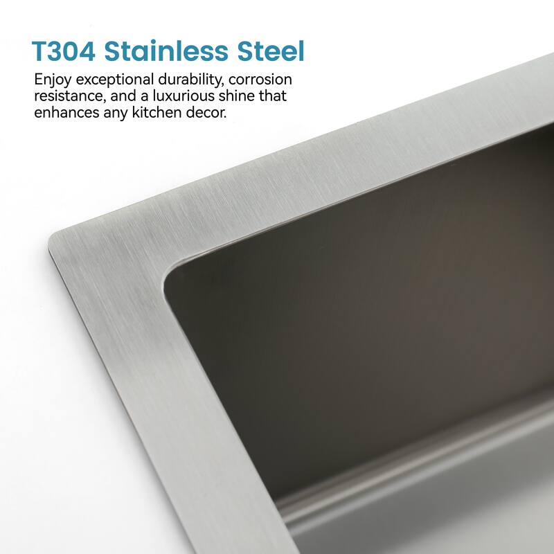 Embedded Double Bowl Kitchen Sink - Gray