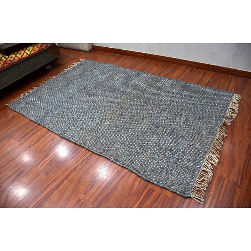 Hand Woven Ineas Flat Weave Jute Traditional Oriental Area Rug
