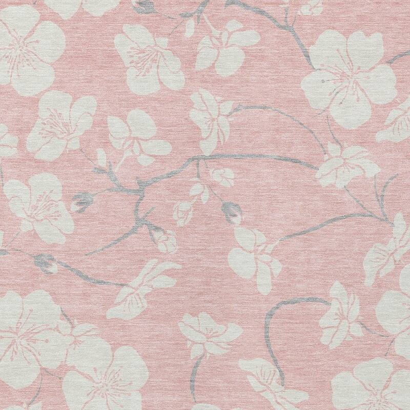 HomeRoots Floral Transitional Rectangle Outdoor Rug