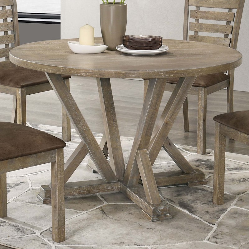 Modern Farmhouse Round Dining Table 45.7inch,only 1PC table