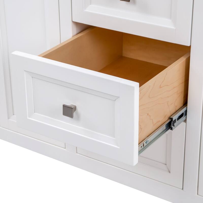Cartland 61" Double-Sink Bathroom Vanity With 2 Cabinets, 3 Drawers, and Sink Top