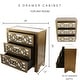 preview thumbnail 21 of 28, Silver Orchid Fonda Glam Mirrored Cutout 3-drawer Chest