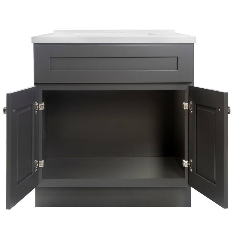 Brookings 31 Inch Assembled Bath Vanity with Modern Sink Top