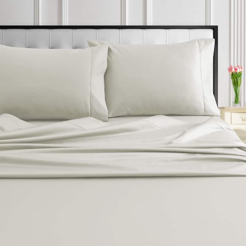 Tribeca Living 1000 Thread Count Egyptian Cotton Pillowcases(Set of 2) - King - Sand