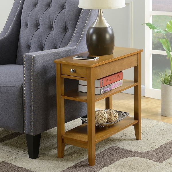 Copper Grove Aubrieta 3-tier Single-drawer End Table