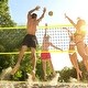 preview thumbnail 11 of 9, Yellow Steel and PE Volleyball Net Set, Adjustable Height and Portable