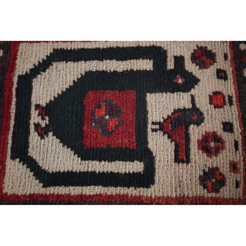 Handmade Garden Design Tribal Bakhtiari Persian Vintage Wool Carpet - 5'3"x 10'0"