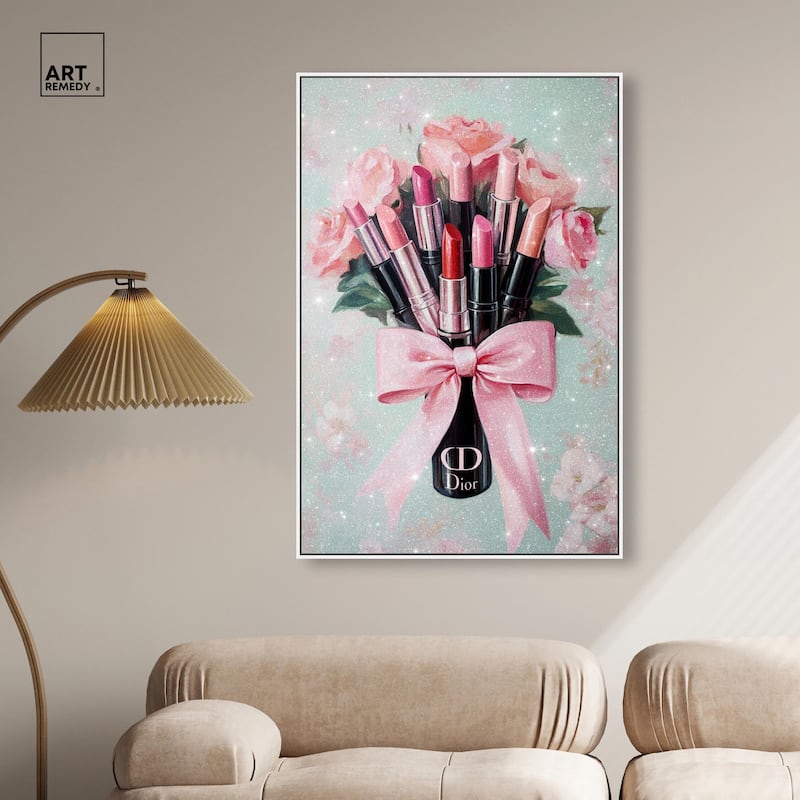 Petitie Bouquet of Lipsticks Canvas by Art Remedy