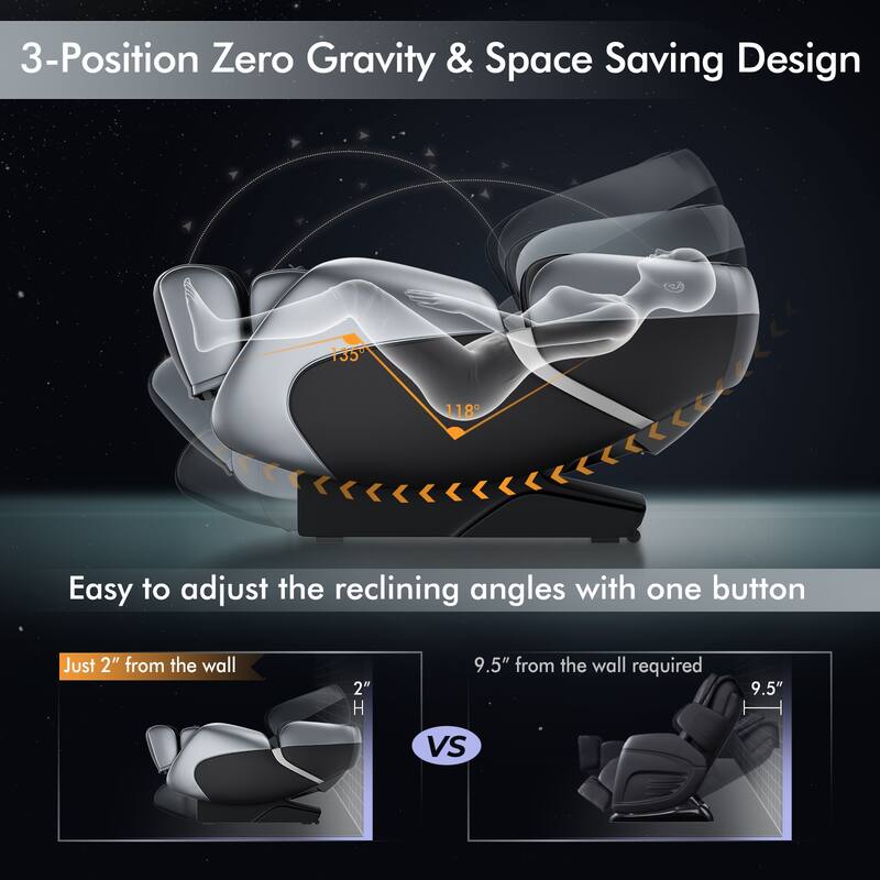 Relaxe Zero Gravity Shiatsu Massage Chair with Heating (SL-Track)