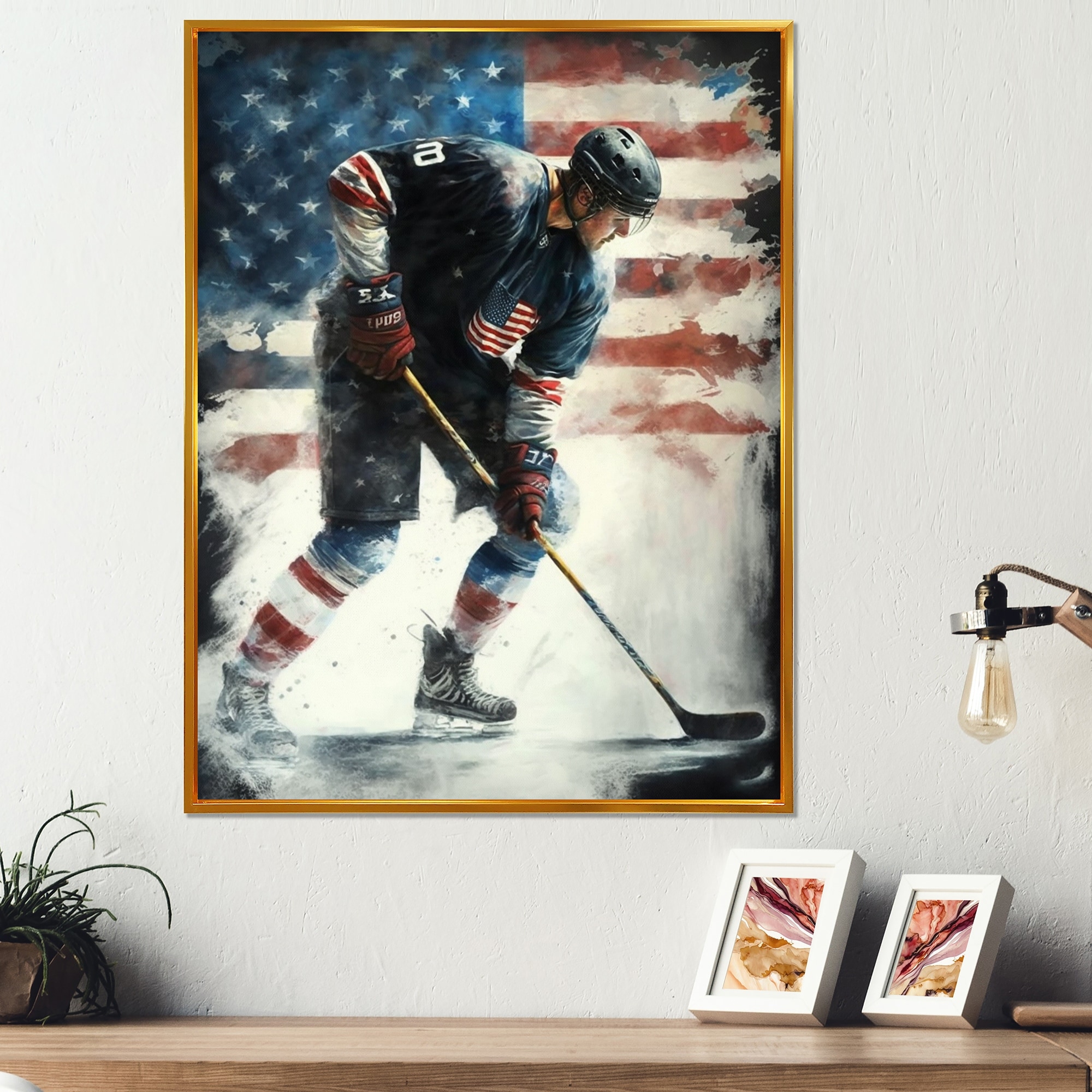 Hockey Stick And Puck Art Print