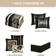 preview thumbnail 11 of 42, Nanshing Brie Silver and Black 7-Piece Comforter Set