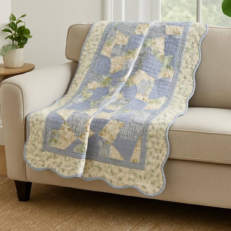 Sunshine Cotton Quilted 50" x 60" Throw Blanket