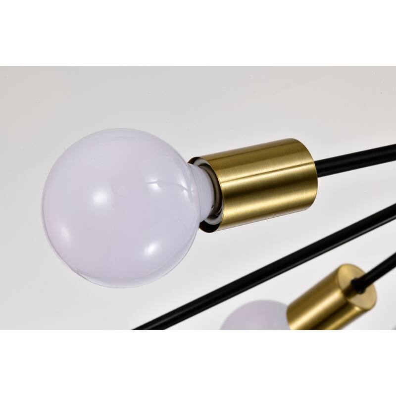 Pimlin 10-Light Baton Style Semi-Flush Mount Ceiling Lamp