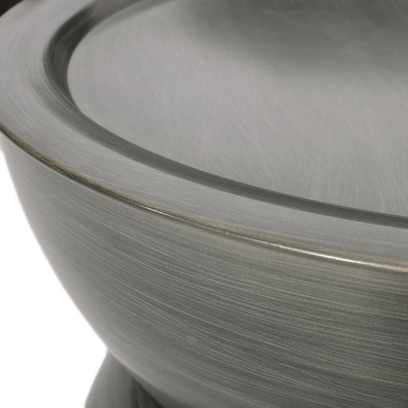 Accent Coffee Table, 25 Inch Hourglass Shape, Gray Hammered Finish