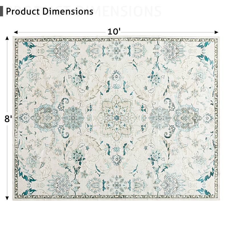 Soft and Non-Slip Machine-Washable Foldable Multi-Use Area Rug