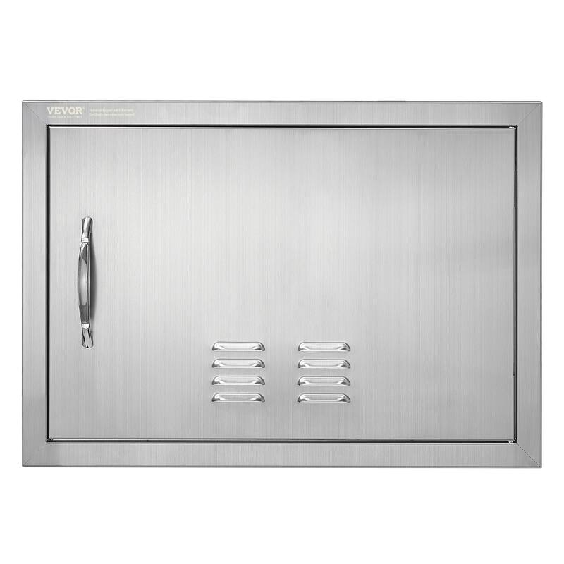 VEVOR Stainless Steel BBQ Access Door for Outdoor Kitchen, Grilling Station - 24W x 17H Inch+Handle and vents
