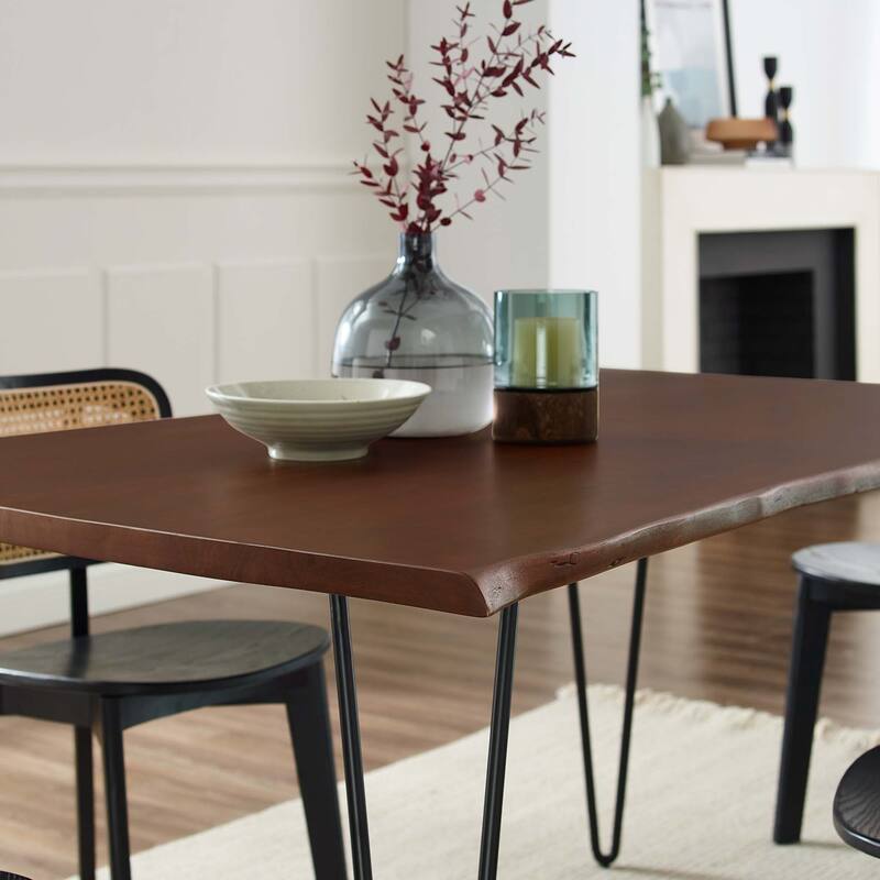 Ardor 60" Live Edge Acacia Wood Rectangular Dining Table