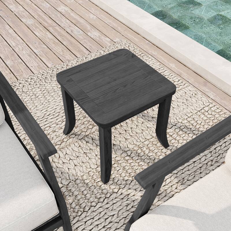 Patio Teak Wood Outdoor Square Side Table