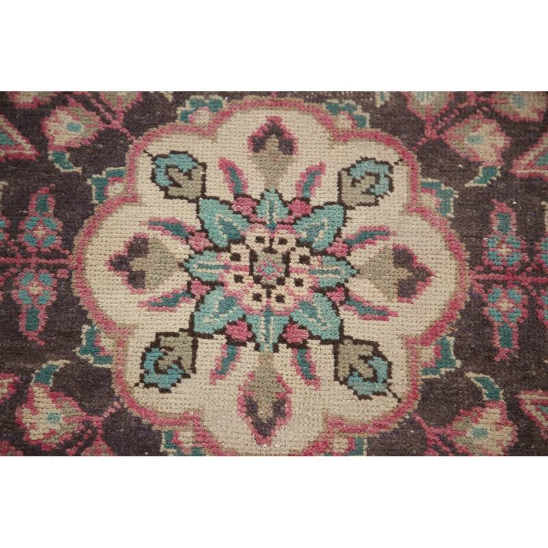 Hand Knotted Oriental 100% Wool Carpet Traditional Floral Pink Tabriz Area Rug - 10' 0'' X 6' 5''