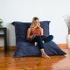 preview thumbnail 6 of 43, Jaxx Floor Chenille Pillow Bean Bag Lounger Navy