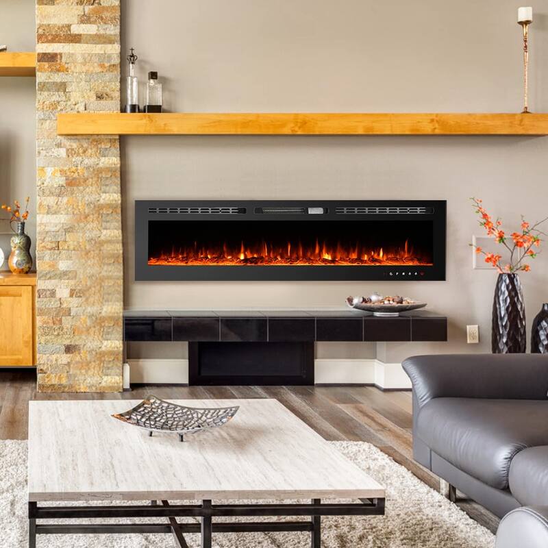 Electric Fireplace 12 Flame Color Wall Mounted