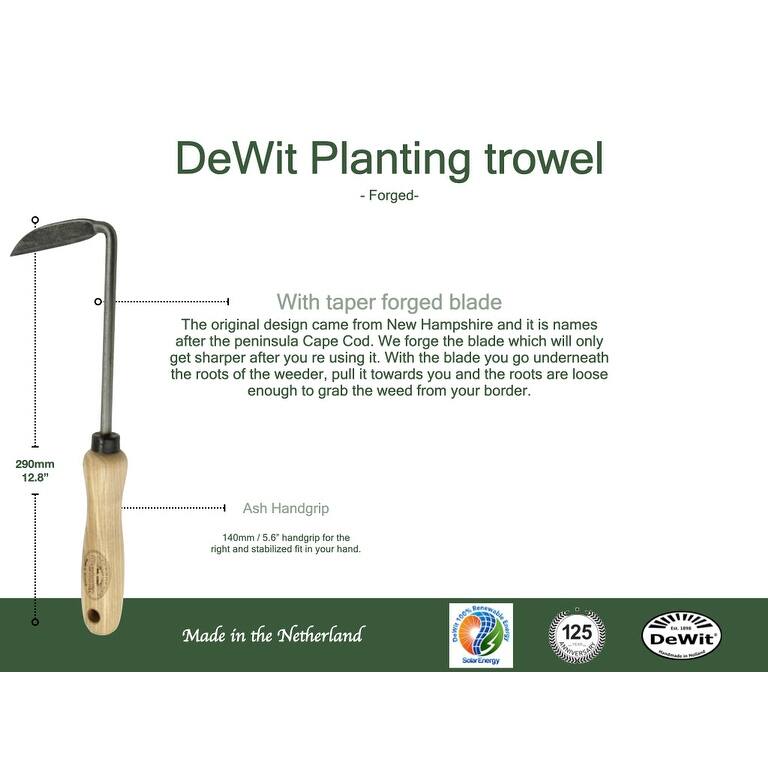 DeWit Tool Gift Set - 3 Piece Weeding - Disc Weeder, RIgh Hand Cape Cod Weeder and the Weedpopper