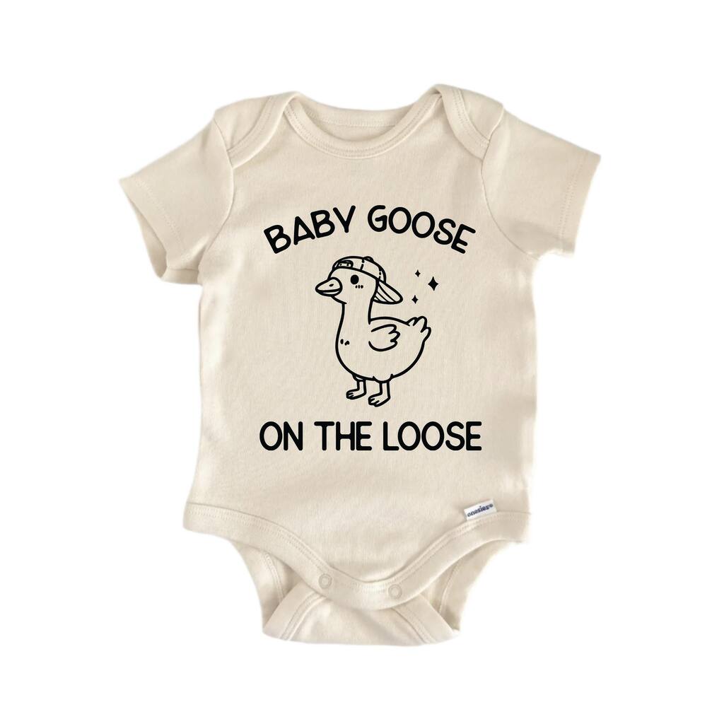Baby Goose On The Loose - Baby Boy Girl Clothes Infant Bodysuit Funny Cute Newborn