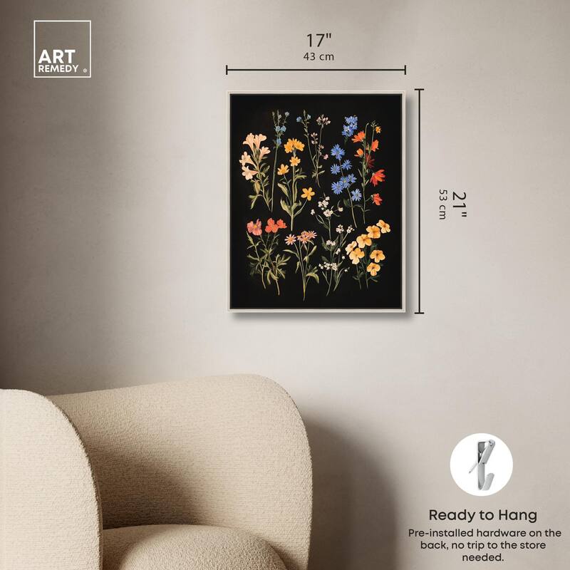 Darkling Daisies II Canvas by Art Remedy