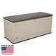 preview thumbnail 22 of 34, Lifetime Heavy-Duty Outdoor Storage Deck Box (130 Gallon) Tan & Brown