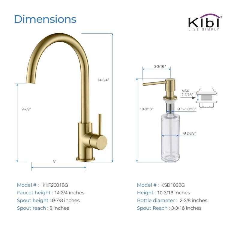 Lowa Single Handle Bar Sink Faucet with Soap Dispenser