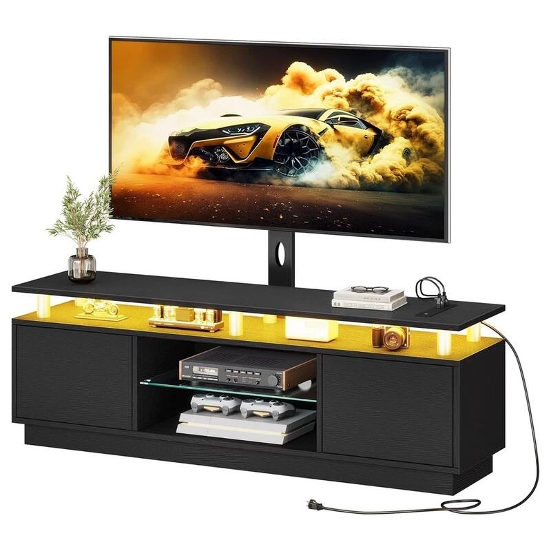 LED TV Stand for 32'' to 75'' TVs TV Console Cabinet with Mount - 73 inches