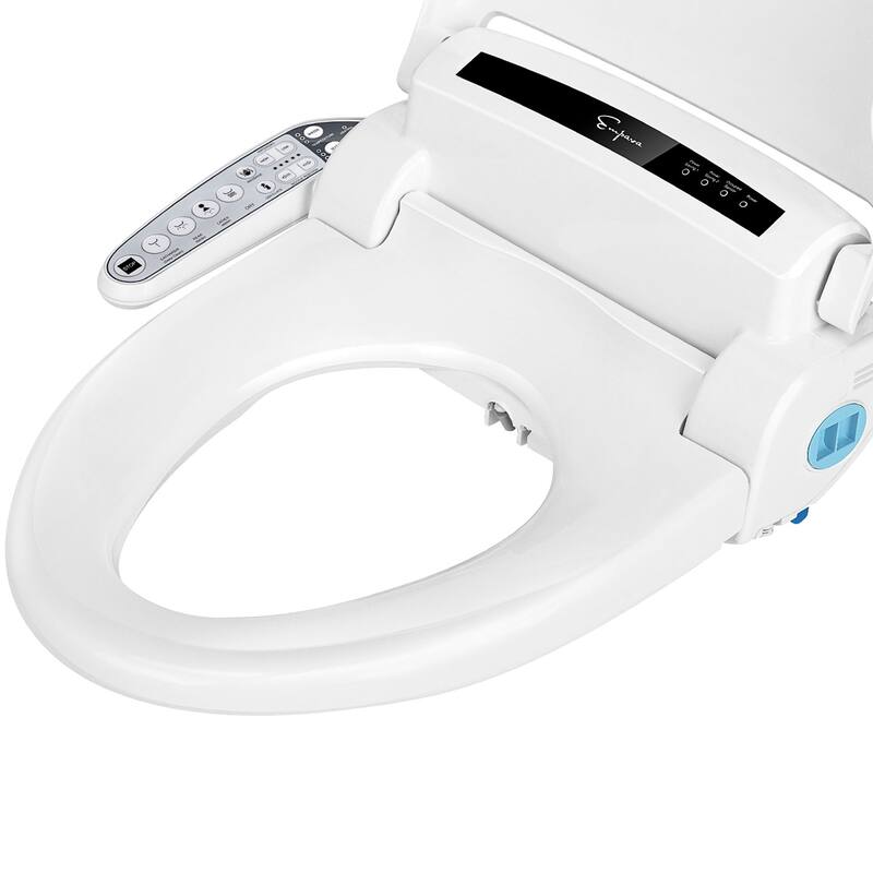 Advanced Smart Electric Bidet Seats for Elongated Toilets in White
