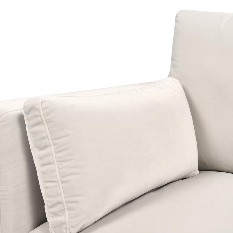 Knox 36" Modern Farmhouse Loose Pillow-Back Arm Chair