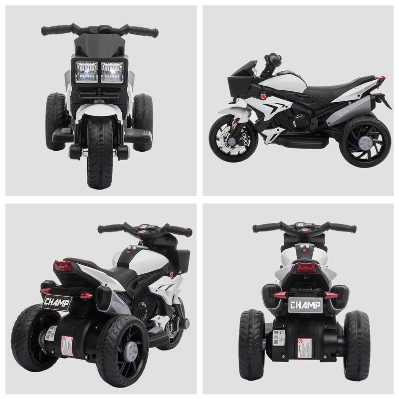 Electric Motorcycle for Kids with Front Lights, Motorized Vehicle Toy with Padded Seat, Ride on Electric Car for Lawn