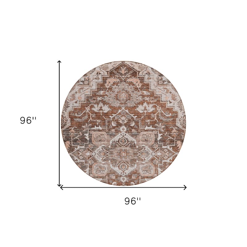 HomeRoots Oriental Traditional Rectangle Outdoor Rug