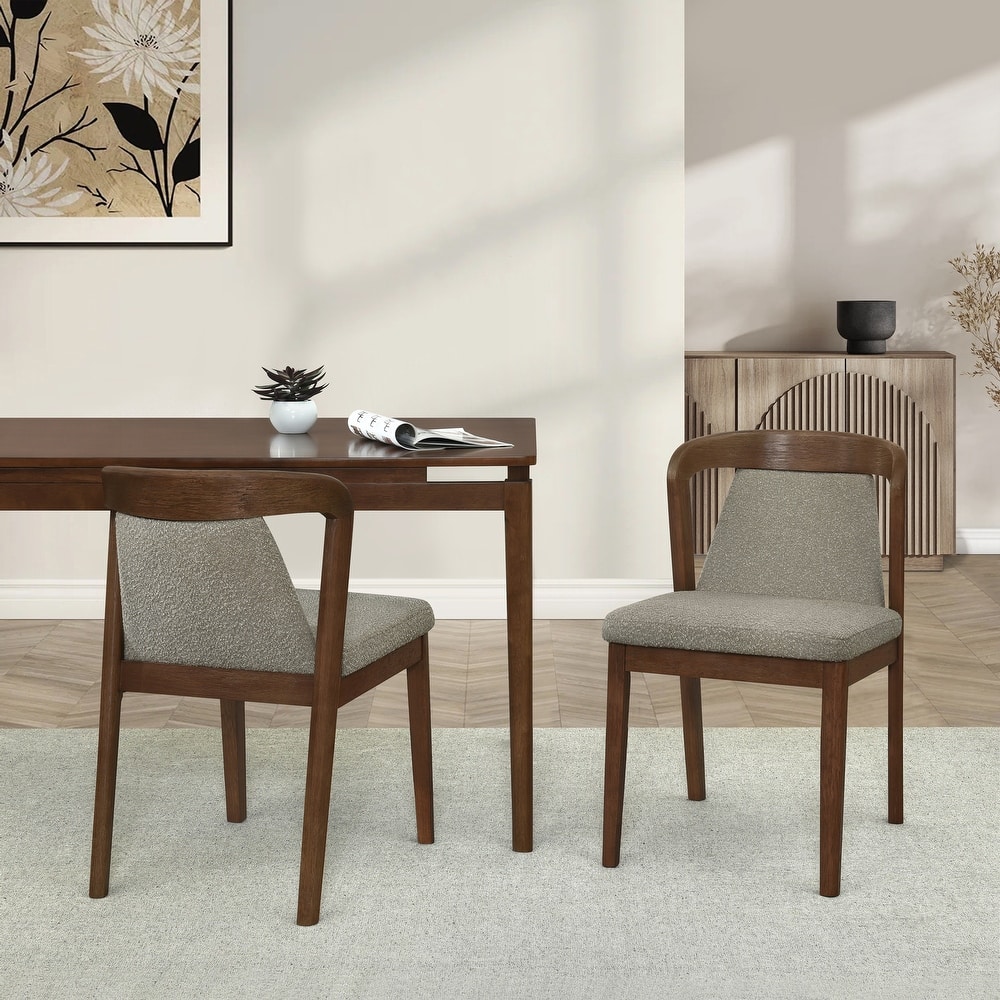 Christopher Knight Home - Ashlin Contemporary Upholstered Armless Dining Chairs with Rubberwood Frame, Set of 2